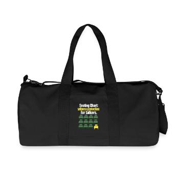 Funny Teacher Seating Chart Witness Protection Jok - Recycled Canvas Sports Bag by Stanley/Stella - black - Front