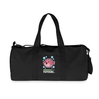 Puffer Fish Sayings Funny Puffer Fish Gift - Recycled Canvas Sports Bag by Stanley/Stella - black - Front