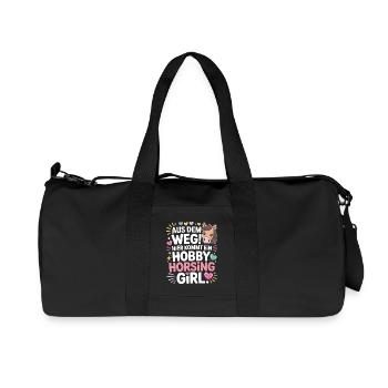 Hobby Horsing Girl Steckenpferd Pony Reiten Pferde - Recycelte Canvas-Sporttasche von Stanley/Stella - Schwarz - Vorne