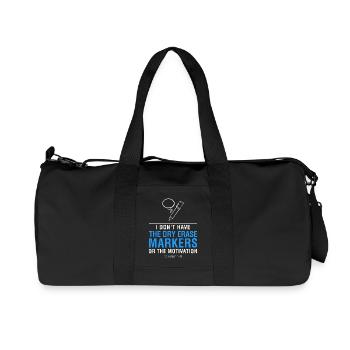 No Markers No Motivation - Recycled Canvas Sports Bag by Stanley/Stella - black - Front
