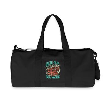 Beau-Papa Humour Cadeau Fête Des Pères Retro - Sac de sport en toile recyclée Stanley/Stella - noir - Devant