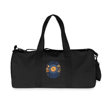Le petit-déjeuner et le sommeil n’est qu’une machine à remonter le temps - Sac de sport en toile recyclée Stanley/Stella - noir - Devant