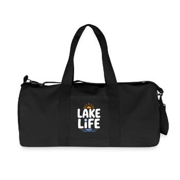 Insigne du Lever du Soleil Lake Life - Sac de sport en toile recyclée Stanley/Stella - noir - Devant