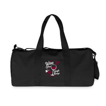 Le vin rit souvent toujours - Sac de sport en toile recyclée Stanley/Stella - noir - Devant