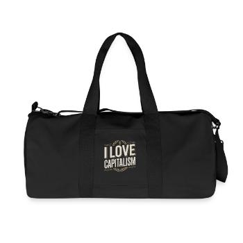 I Love Capitalism Unternehmer Aktien Kapitalismus - Recycelte Canvas-Sporttasche von Stanley/Stella - Schwarz - Vorne