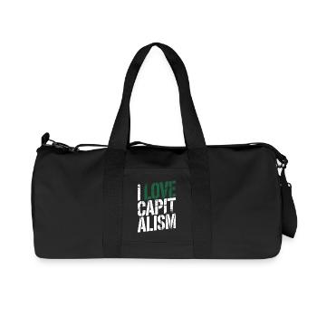 I Love Capitalism Unternehmer Aktien Kapitalismus - Recycelte Canvas-Sporttasche von Stanley/Stella - Schwarz - Vorne