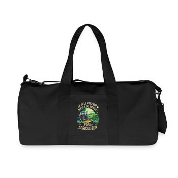 Papa Et Agriculteur Meilleur Métier Du Monde - Sac de sport en toile recyclée Stanley/Stella - noir - Devant
