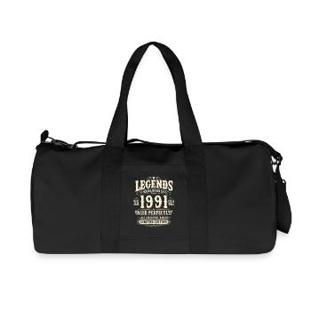 35. Geburtstag Geschenk Mann 1991 Vintage Retro - Recycelte Canvas-Sporttasche von Stanley/Stella - Schwarz - Vorne