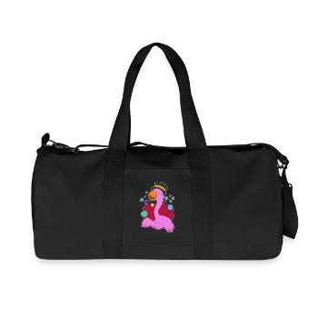 Drôle de flamant rose - Sac de sport en toile recyclée Stanley/Stella - noir - Devant