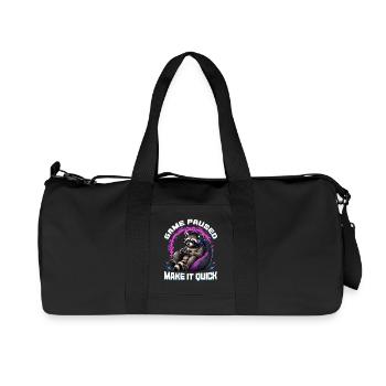 Gamer Gaming Raccoon Video Game - Recycelte Canvas-Sporttasche von Stanley/Stella - Schwarz - Vorne