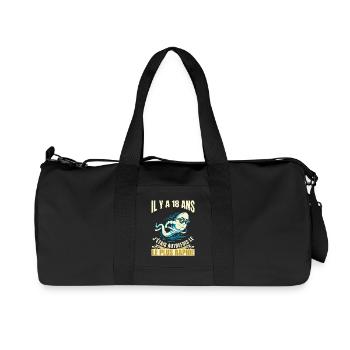 Anniversaire 18 Ans Humour Le Plus Rapide - Sac de sport en toile recyclée Stanley/Stella - noir - Devant