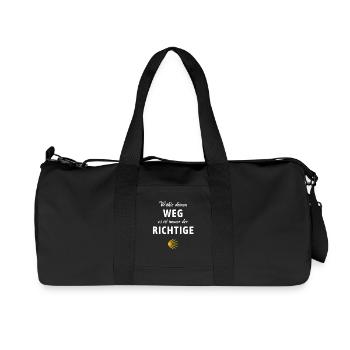 Camino - Der richtige Weg | Jakobsweg, Pilger, - Recycelte Canvas-Sporttasche von Stanley/Stella - Schwarz - Vorne