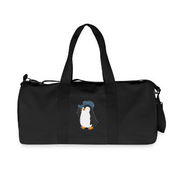 Pinguin Hut - Recycelte Canvas-Sporttasche von Stanley/Stella - Schwarz - Vorne