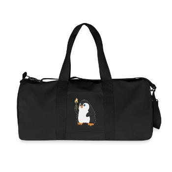 Penguin Torch - Recycled Canvas Sports Bag by Stanley/Stella - black - Front