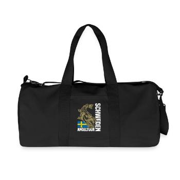 Schweden Angeln - Recycelte Canvas-Sporttasche von Stanley/Stella - Schwarz - Vorne