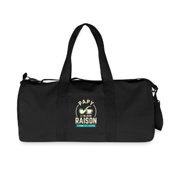 Papy A Toujours Raison Humour Mamie - Sac de sport en toile recyclée Stanley/Stella - noir - Devant