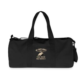 Collecte de pierres, géologie, nature, passe-temps. - Sac de sport en toile recyclée Stanley/Stella - noir - Devant
