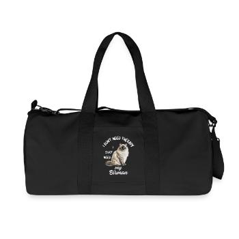 Birman-Katzentherapie - Recycelte Canvas-Sporttasche von Stanley/Stella - Schwarz - Vorne