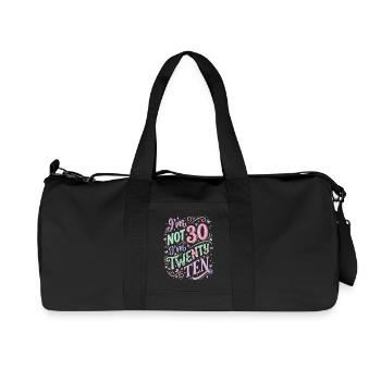 I'm not 30 Im 20 Ten Birthday - Recycled Canvas Sports Bag by Stanley/Stella - black - Front