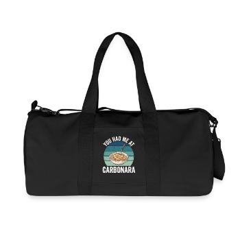 Tu m’as eu à Carbonara. - Sac de sport en toile recyclée Stanley/Stella - noir - Devant