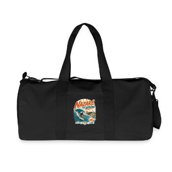 Nazaré Surfen - Recycelte Canvas-Sporttasche von Stanley/Stella - Schwarz - Vorne