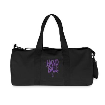 Handball Graffiti mit Herz - Recycelte Canvas-Sporttasche von Stanley/Stella - Schwarz - Vorne