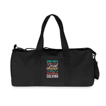 Social Worker Quote Problem Solving Social Work - Recycled Canvas Sports Bag by Stanley/Stella - black - Front