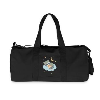 Raccoon and squirrel sleeping - Recycled Canvas Sports Bag by Stanley/Stella - black - Front
