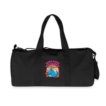 Kleiner Spritzkannon-Wal im Retro-Look - Recycled Canvas Sports Bag by Stanley/Stella - black - Front