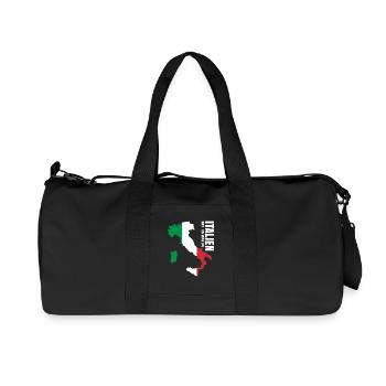 Italien Auswandern - Recycelte Canvas-Sporttasche von Stanley/Stella - Schwarz - Vorne