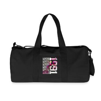 LIMITED EDITION 1991 - 35 YEARS - 35TH BIRTHDAY - Recycled Canvas Sports Bag by Stanley/Stella - black - Front