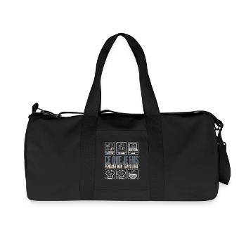 Géologue Cadeau humour personnalisé - Sac de sport en toile recyclée Stanley/Stella - noir - Devant
