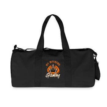 Jeu de Skeleton Gaming Halloween - Sac de sport en toile recyclée Stanley/Stella - noir - Devant