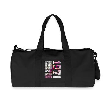 LIMITED EDITION 1971 - 55 YEARS - 55TH BIRTHDAY - Recycled Canvas Sports Bag by Stanley/Stella - black - Front