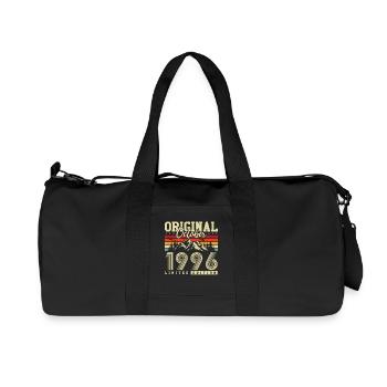 Original October 1996 – 30th Birthday Vintage - Recycled Canvas Sports Bag by Stanley/Stella - black - Front