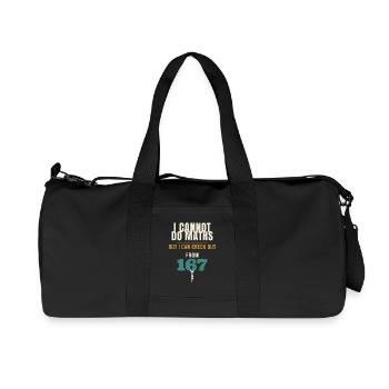 Darts I Cannot Do Maths But I Can Check Out From 1 - Recycled Canvas Sports Bag by Stanley/Stella - black - Front