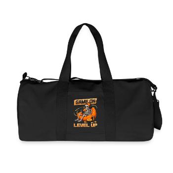 Skeleton Gamer Gaming Halloween - Recycled Canvas Sports Bag by Stanley/Stella - black - Front