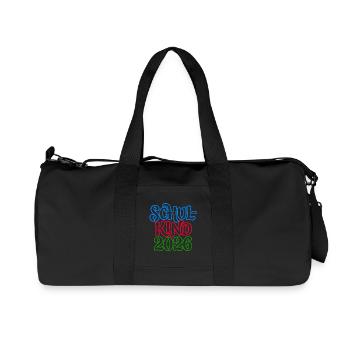 Schoolchild 2026 | Neon Optics | School enrollment - Recycled Canvas Sports Bag by Stanley/Stella - black - Front