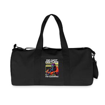 Skeleton Gamer Gaming Halloween - Recycled Canvas Sports Bag by Stanley/Stella - black - Front