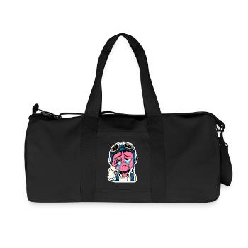 Feuchter Pilotenaufkleber - Recycelte Canvas-Sporttasche von Stanley/Stella - Schwarz - Vorne