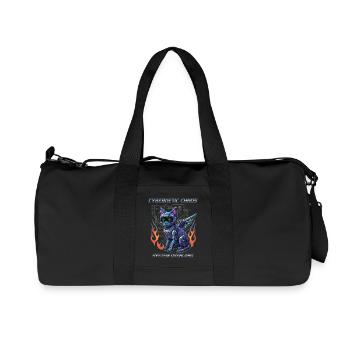Katze Cybernetic Chaos, Cyberpunk - Recycelte Canvas-Sporttasche von Stanley/Stella - Schwarz - Vorne