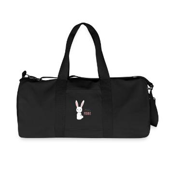 Conception de lapin - Sac de sport en toile recyclée Stanley/Stella - noir - Devant