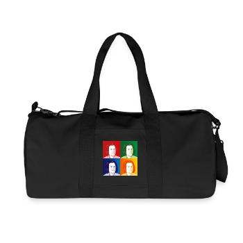 Johann Sebastian Bach in cartoon style - Recycled Canvas Sports Bag by Stanley/Stella - black - Front