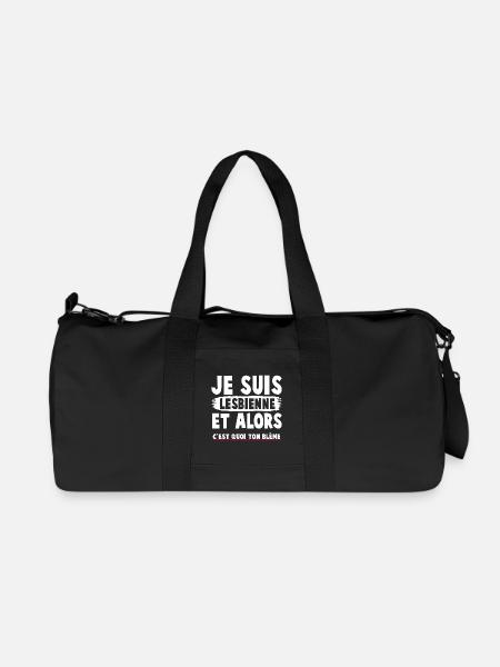 Humorous feminist t-shirt with a committed message - Recycled Canvas Sports Bag by Stanley/Stella - black