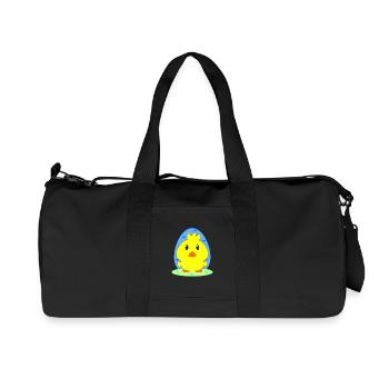 Chicks, Easter, animals for children, sweet chicks - Recycled Canvas Sports Bag by Stanley/Stella - black - Front