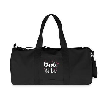 Bachelorette Party Bride Groom Wedding - Recycled Canvas Sports Bag by Stanley/Stella - black - Front