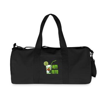 Mojito und Goldfisch - Recycelte Canvas-Sporttasche von Stanley/Stella - Schwarz - Vorne