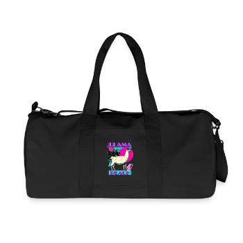 Llama Beach - Recycelte Canvas-Sporttasche von Stanley/Stella - Schwarz - Vorne