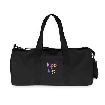 Design Kisses and Hug Colors - Recycled Canvas Sports Bag by Stanley/Stella - black - Front