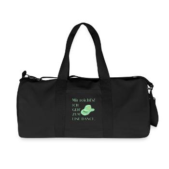 Geschenk: Mir reicht's - Ich geh' zum Line Dance - Recycelte Canvas-Sporttasche von Stanley/Stella - Schwarz - Vorne